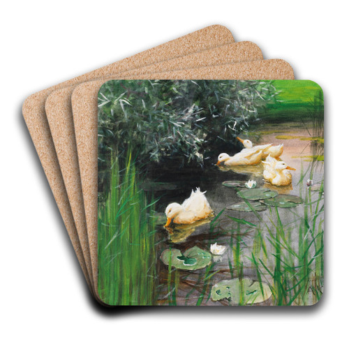 Enten im Seerosenteich by Alexander Koester Art Drink Coaster set
