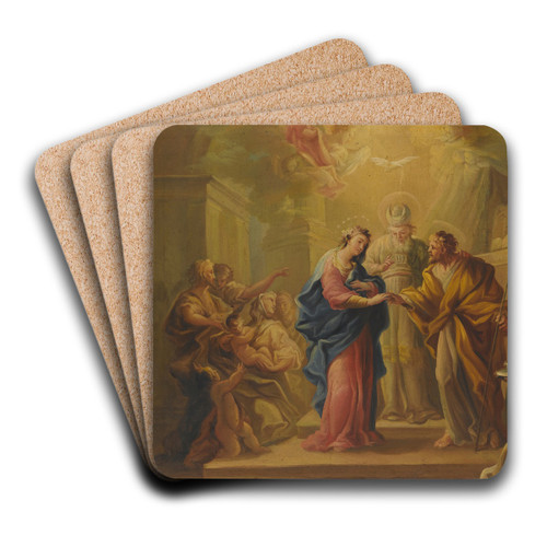 The Marriage Of The Virgin by Miguel Parra Abril Art Drink Coaster set