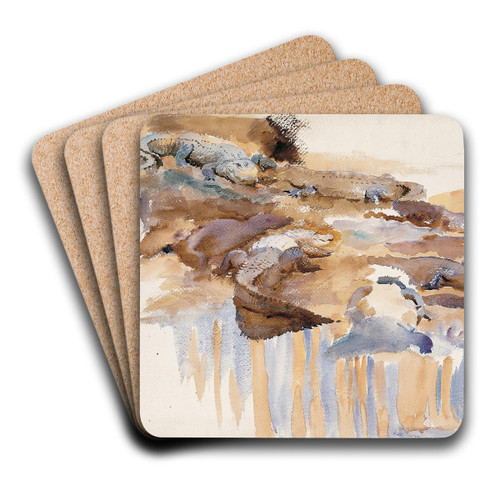 Alligators by John Singer Sargent Art Drink Coaster set