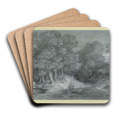 Forest landscape by Thomas Gainsborough Art Drink Coaster set Forest landscape by Thomas Gainsborough Art Drink Coaster set