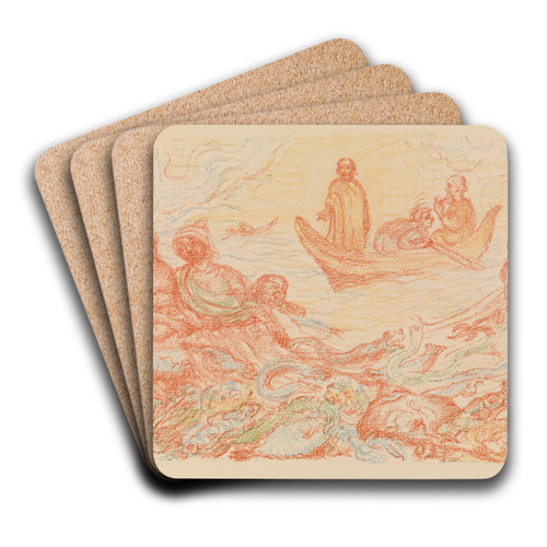 The Miraculous Draught of Fishes by James Ensor Art Drink Coaster set