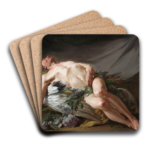Sleep by Jean Bernard Restout Art Drink Coaster set