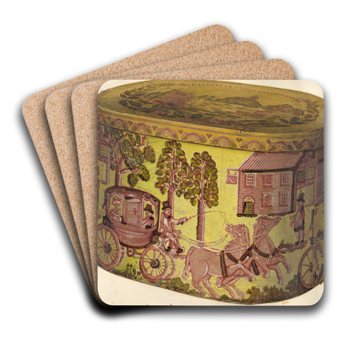 Bandbox Design - Stagecoach by Eleanor Ruelos Art Drink Coaster set