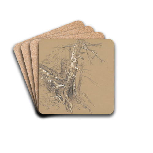 Tree Trunks by David Johnson Drink Coasters - set of 4 Tree Trunks by David Johnson Drink Coasters - set of 4