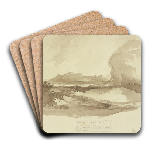 Landscape by Eugne Delacroix Art Drink Coaster set