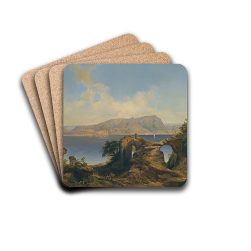 Blick Auf Den Gardasee (Lake Garda) by Anton Hansch Drink Coasters - set of 4 Blick Auf Den Gardasee (Lake Garda) by Anton Hansch Drink Coasters - set of 4
