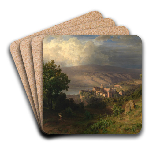 Blick auf Heidelberg by Bernhard Fries Art Drink Coaster set