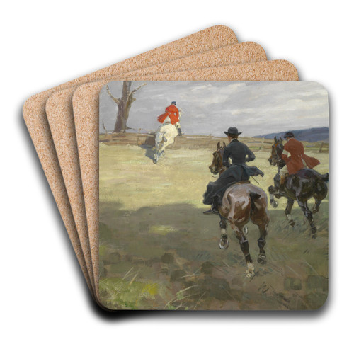 Parforcejagd by Angelo Jank Art Drink Coaster set