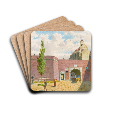 Das Fischertor in Wien by Franz Gerasch Drink Coasters - set of 4 Das Fischertor in Wien by Franz Gerasch Drink Coasters - set of 4