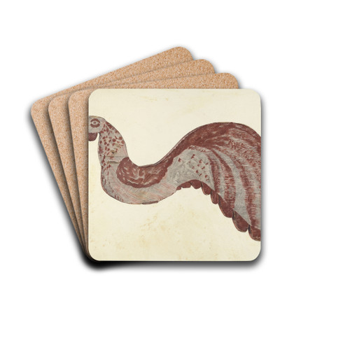 Cock Weather Vane by Joseph Rothenberg Drink Coasters - set of 4
