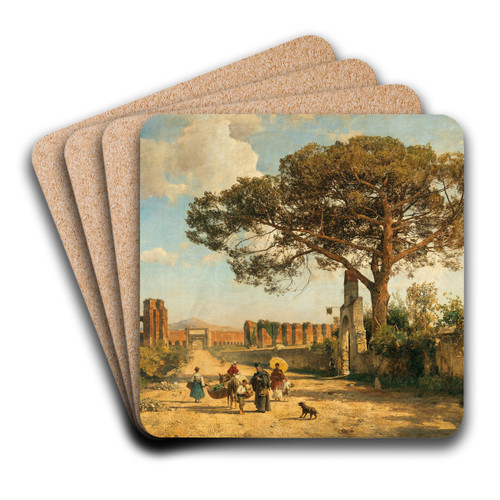 Porta Furba on the Road to Frascati, Rome by Robert Russ Art Drink Coaster set