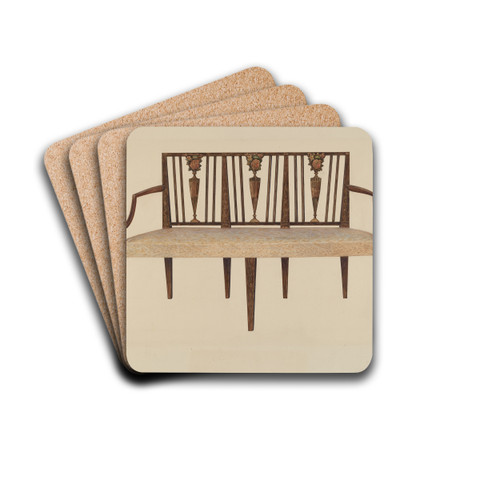 Settee-Sheraton Style by Charles Henning Drink Coasters - set of 4