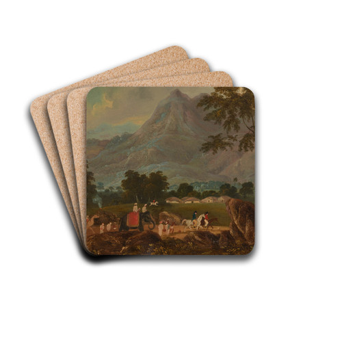 The road from Calcutta to Patna with an elephant and a camel by Sir Charles D'Oyly Drink Coasters - set of 4