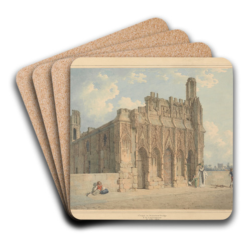 The Chapel at Wakefield Bridge, Yorkshire by Richard Thomas Underwood Art Drink Coaster set The Chapel at Wakefield Bridge, Yorkshire by Richard Thomas Underwood Art Drink Coaster set