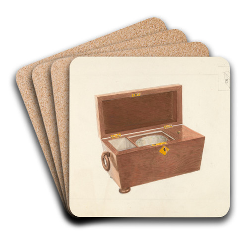 Sugar and Tea Box by Edward L. Loper Art Drink Coaster set