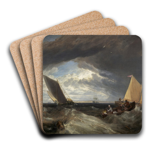 The Junction of the Thames and the Medway by Joseph Mallord William Turner Art Drink Coaster set The Junction of the Thames and the Medway by Joseph Mallord William Turner Art Drink Coaster set