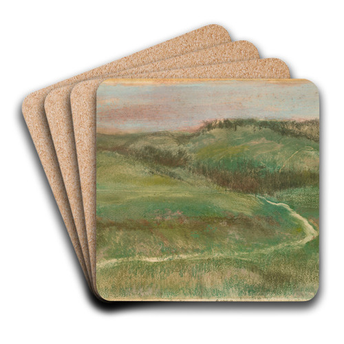 Landscape by Edgar Degas Art Drink Coaster set