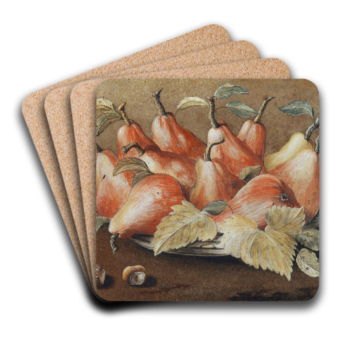Stilleben Mit Birnen Und Haselnssen by Giovanna Garzoni Art Drink Coaster set