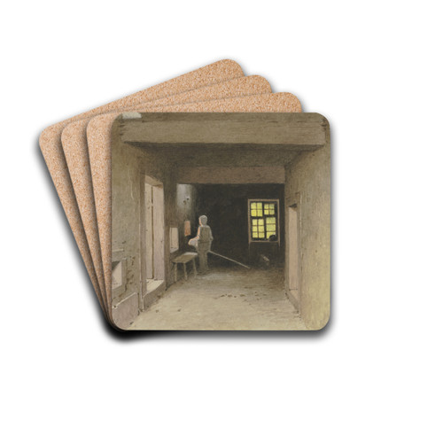 Bakery in Salzschlirf, August 9, 1880 by Carl Theodor Reiffenstein Drink Coasters - set of 4