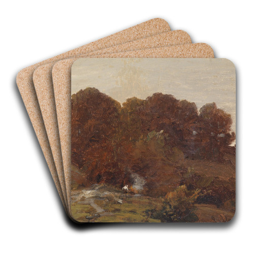 Herbstlandschaft by Ludwig Willroider Art Drink Coaster set