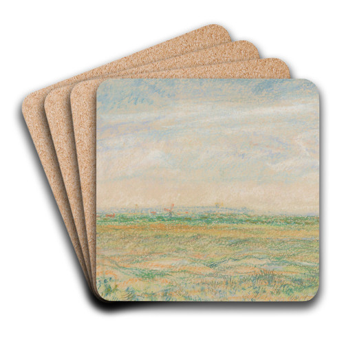 Gezicht op Mariakerke by James Ensor Art Drink Coaster set
