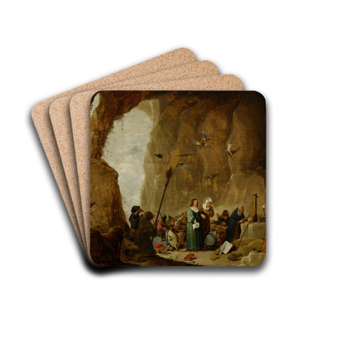 The Temptation of St. Anthony by David Teniers The Younger Drink Coasters - set of 4 The Temptation of St. Anthony by David Teniers The Younger Drink Coasters - set of 4