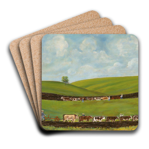 Breaking Ground, after Olof Krans by Orrie McCombs Art Drink Coaster set Breaking Ground, after Olof Krans by Orrie McCombs Art Drink Coaster set