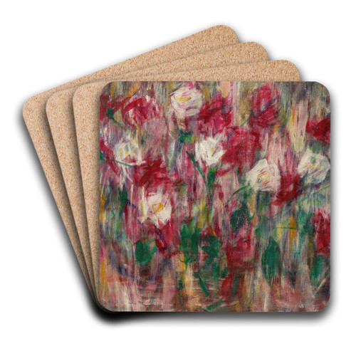 Rosen und Nelken by Christian Rohlfs Art Drink Coaster set