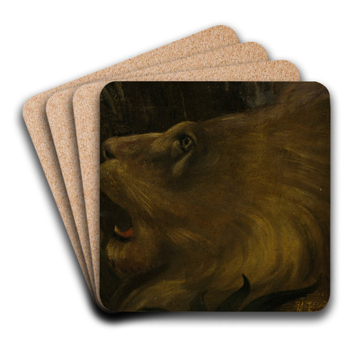 Tte de lion by Henri Rousseau Art Drink Coaster set Tte de lion by Henri Rousseau Art Drink Coaster set