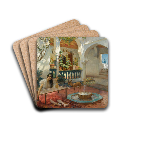 The Weaver by Frederick Arthur Bridgman Drink Coasters - set of 4