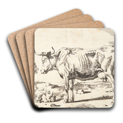 Stende ko by Marcus de Bye Art Drink Coaster set