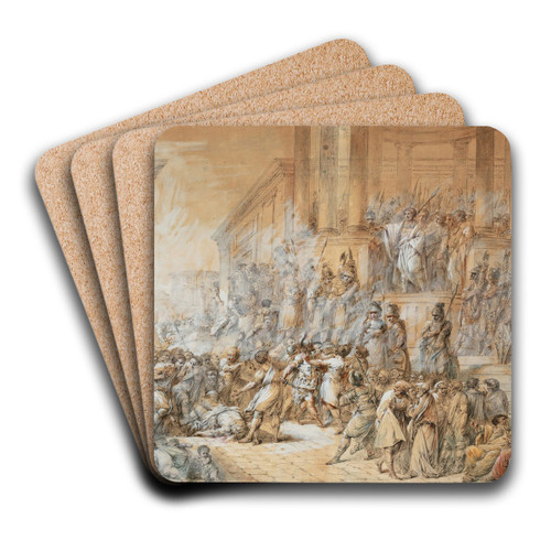Sylla Having Freed The Centurion by Jacques Gamelin Art Drink Coaster set