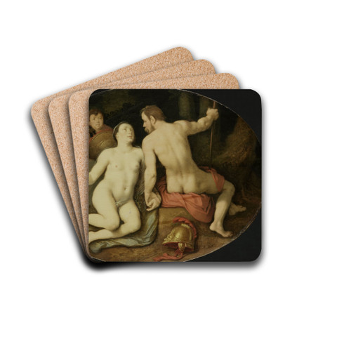 Venus and Mars by Cornelis Cornelisz Van Haarlem Drink Coasters - set of 4