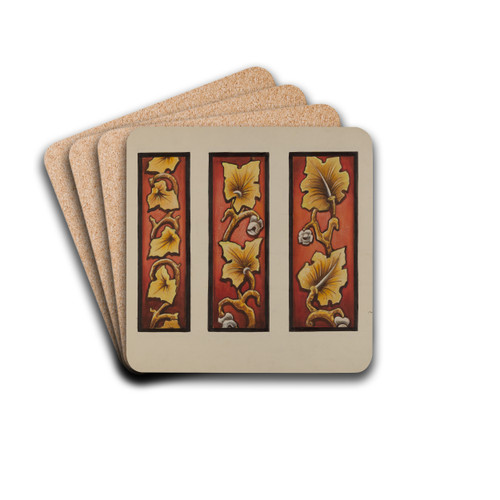 Painted Glass by James McLellan Drink Coasters - set of 4