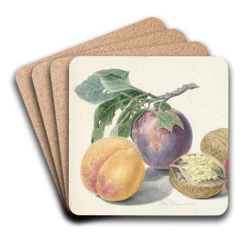 Stilleven met vruchten by Michiel van Huysum Art Drink Coaster set