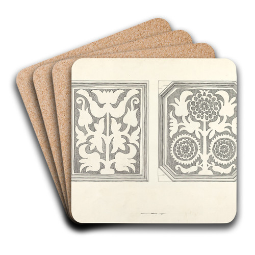 Panels from Hartford Chest by Harold Merriam Art Drink Coaster set