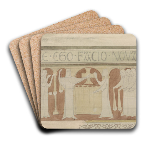 De vijf dwaze en de vijf wijze maagden by Antoon Derkinderen Art Drink Coaster set