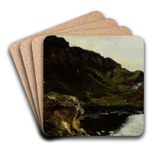 Landscape by Thodore Rousseau Art Drink Coaster set Landscape by Thodore Rousseau Art Drink Coaster set