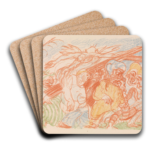 Calvary by James Ensor Art Drink Coaster set Calvary by James Ensor Art Drink Coaster set