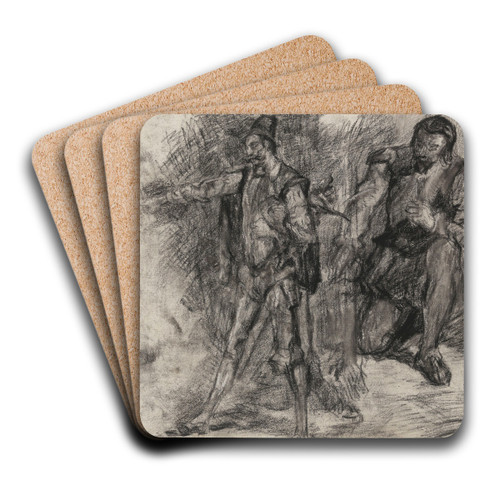 Don Quixote by James Ensor Art Drink Coaster set Don Quixote by James Ensor Art Drink Coaster set