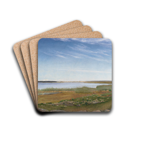 The Fjord near Karrebksminde, Zealand by Laurits Andersen Ring Drink Coasters - set of 4