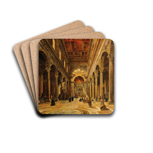 Intrieur d'glise by Giovanni Lanza Drink Coasters - set of 4