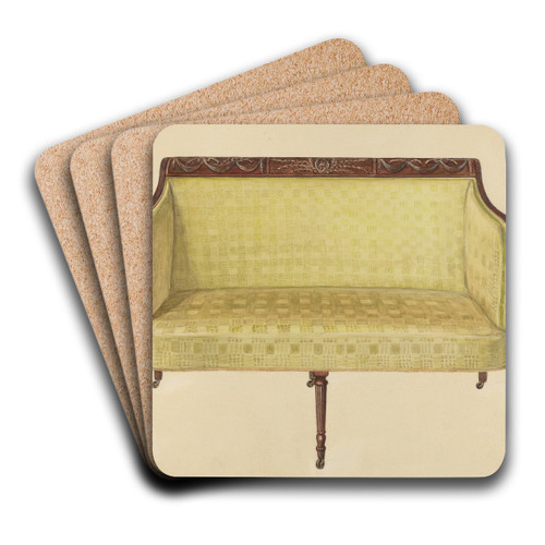 Sofa by Bernard Gussow Art Drink Coaster set