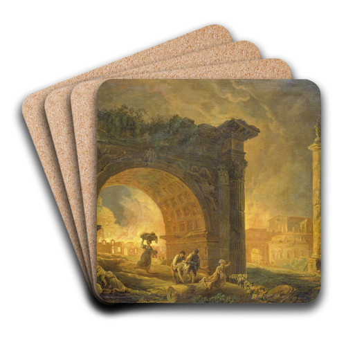 Roman Ruins by Hubert Robert Art Drink Coaster set
