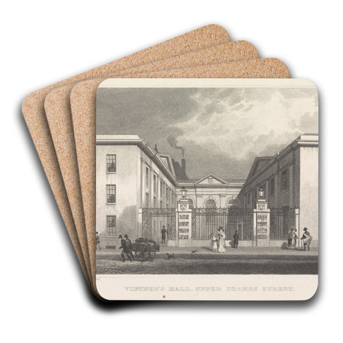 Vintner's Hall, Upper Thames Street by Robert Acon Art Drink Coaster set