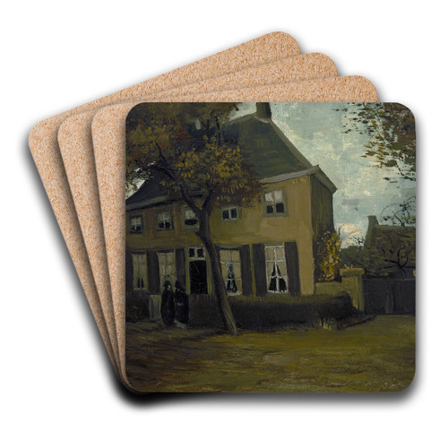 The vicarage at Nuenen by Vincent van Gogh Art Drink Coaster set The vicarage at Nuenen by Vincent van Gogh Art Drink Coaster set