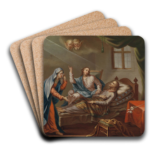 Tod Josephs by Johann Baptist Schmon Art Drink Coaster set