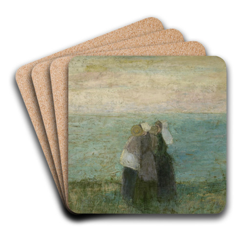 Vrouwen aan zee by Jan Toorop Art Drink Coaster set