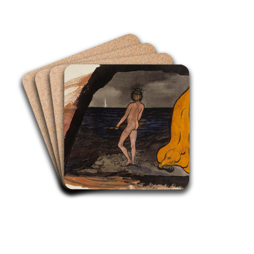 Fantasy by Hugo Simberg Drink Coasters - set of 4