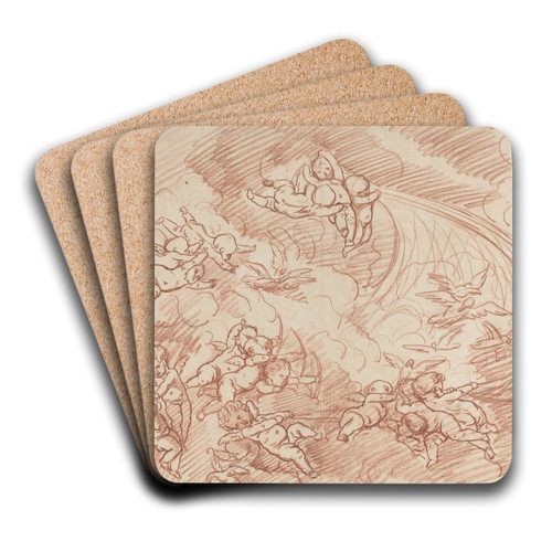 The Veil of Cupids by French School Art Drink Coaster set The Veil of Cupids by French School Art Drink Coaster set